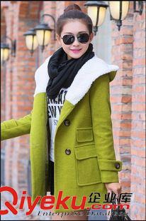 女式外套 2015秋冬装新款女士毛呢外套韩版修身中长款女装呢大衣