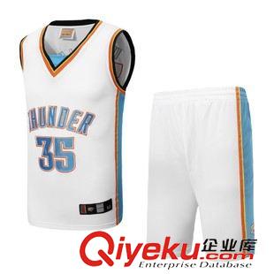 蓝球服 2015爆款夏季男士篮球服套装运动蓝球衣 新雷霆队35号，0号可印字
