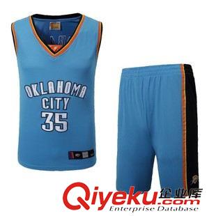 蓝球服 2015爆款夏季男士篮球服套装运动蓝球衣 新雷霆队35号，0号可印字