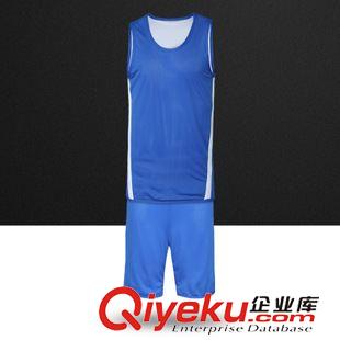 蓝球服 2015新款男篮球服套装运动球衣男士训练服健身双面交替069可印字