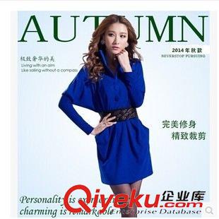 8月26号新款 2015秋装韩版新款女装潮气质长袖可爱修身时尚连衣裙 送皮带