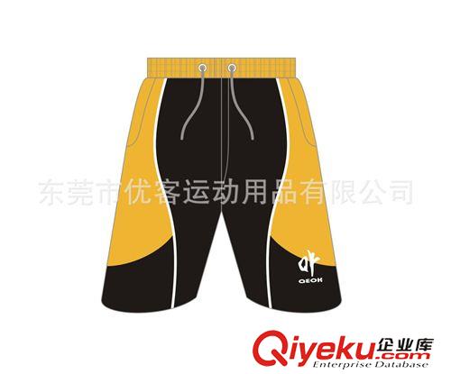未分类 QEOK品牌篮球短裤男拼色运动短裤 系绳松紧五分篮球裤足球裤外贸