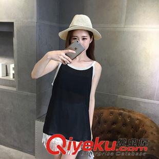 第二期 Y4066#夏季新款韩版女装 家居服中长款吊带背心无袖上衣潮