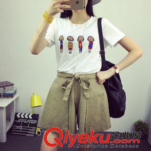 第九期 Y4132#韩国东大门夏季女装新款 带腰带时尚阔腿短裤女