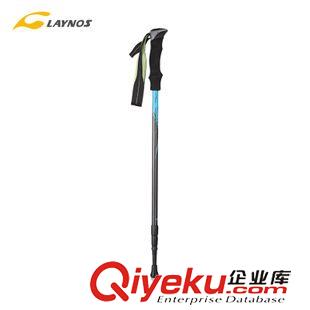 装备配件 laynos雷诺斯 登山杖手杖三节徒步超轻碳纤维伸缩折叠直柄