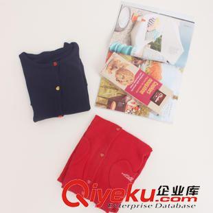 2015-08-13 2015秋季新款韩版可爱心形纽扣心形口袋针织衫