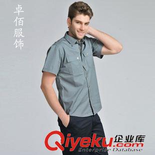 短袖工作服 新款修身短袖工作服订做清爽吸汗工厂厂服原始图片3