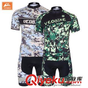 骑行短套装 VEOBIKE 唯派新款迷彩夏季自行车短袖骑行服套装批发工厂定做订制