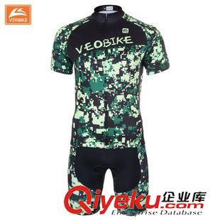 骑行短套装 VEOBIKE 唯派新款迷彩夏季自行车短袖骑行服套装批发工厂定做订制