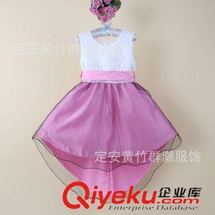 新款纱裙 时尚爆款不规则长尾公主裙 欧美热款批发 H610 多色可选 粉红色