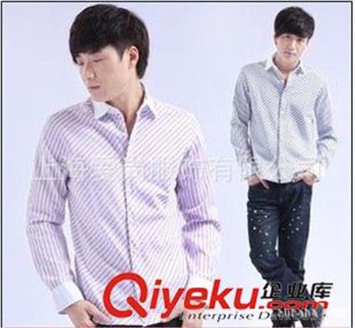 男式长袖衬衫 专业服装厂家定做上海男式职业衬衫 供应松江商务衬衫 款式独特