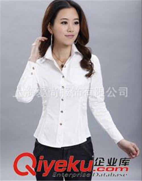 女士长袖衬衫 上海厂家定做女长袖职业衬衫 时尚白领衬衫 工作衬衫 职业衬衫