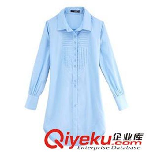 女士长袖衬衫 上海专业服装厂家定做xxx高的女式长袖衬衫款式新颖