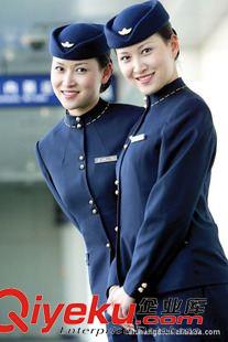 航空铁路职业服装 供应定做色泽鲜亮的套装乘务员制服-【上海职业装定做】