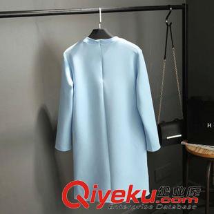 卫衣 2015秋新款韩版抽象数码印花圆领长袖中长款空气层卫衣女