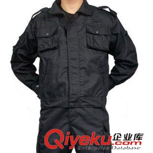 作训服 黑色作训服套装外迷彩服 长袖保安服制服工作服 一件代发特战服