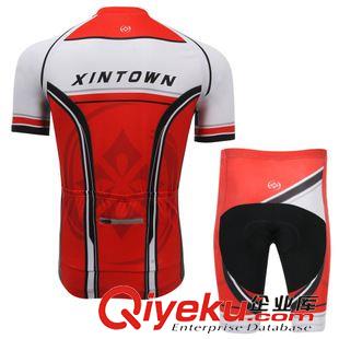 骑行服加工 2015年新款星将红骑行服短袖套装 自行车服装 夏季吸湿排汗衣裤