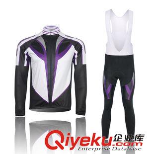 男款长套装|背带套装 XINTOWN极速紫骑行服长袖套装 自行车服 春秋季吸湿排汗速干衣