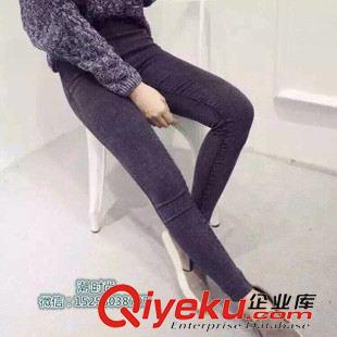新品上市 2015秋新品 欧戴斯OUDAISI韩版水洗显瘦弹力修身牛仔裤 打底裤