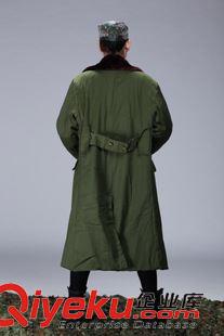 大衣 老式干部军大衣、加长加大加肥、加厚棉大衣式纯棉花军绿大衣
