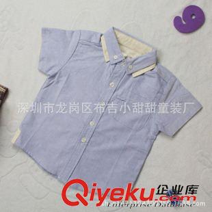 夏季男女衬衫 2015新款儿童衬衫 欧美风纯棉男童衬衣 中小童洋气短袖衬衫厂直销
