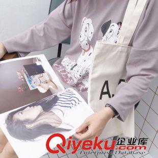 9.10~秋季新品 韩版 斑点狗纯棉冰淇淋色宽松长袖大t可做连衣裙 女