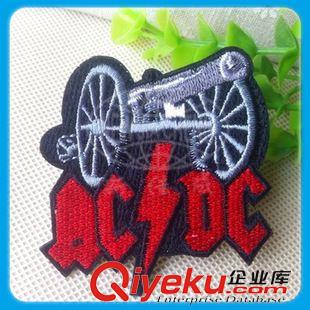 布贴章 AC\DC 摇滚乐队 布贴标志徽章 衣服 补丁贴 全刺绣 熨烫背胶
