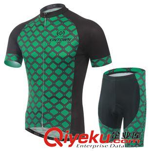短袖套装/背带套装 XINTOWN新款阑珊绿骑行服短袖套装 自行车服 夏季吸湿排汗衣裤