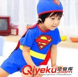 儿童泳衣 厂家直销 韩版新款泳衣 可爱卡通儿童超人连体泳衣 支持代发