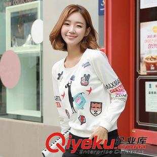 未分类 2015秋装新款韩版原单代购套头卫衣个性卡通印花上衣长袖T恤女