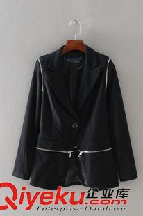 9月22日新品 X544 欧美单 秋季新款2015修身黑色长袖休闲女装外套小西装西服