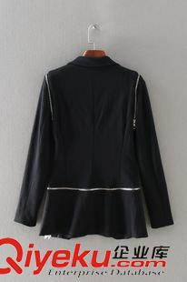 9月22日新品 X544 欧美单 秋季新款2015修身黑色长袖休闲女装外套小西装西服
