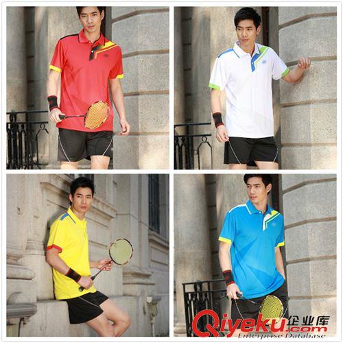 新品上市 2014新款羽毛球服男款 网球服 健身运动套装 厂家直销 团体比赛服