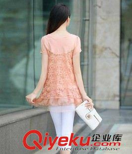 蕾丝衫 2015韩版夏装新款女装宽松大码蕾丝上衣中长款蕾丝衫实拍现货直售