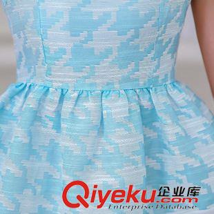 连衣裙 一件代发2015新品款 夏季 韩版时尚撞色修身显瘦连衣裙蓬蓬裙女