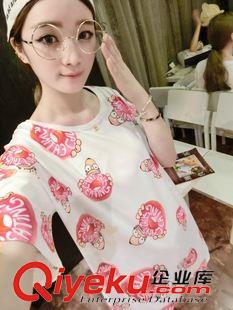 T恤 2015新款夏季一件代发韩女装网店免费代理圆领卡通宽松短袖T恤309