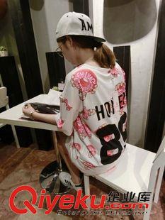 T恤 2015新款夏季一件代发韩女装网店免费代理圆领卡通宽松短袖T恤309