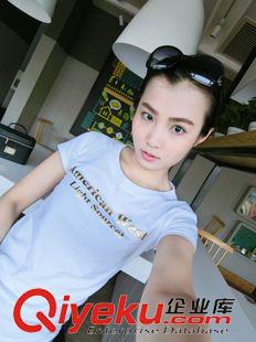 T恤 2015新款春夏一件代发韩版女装网店免费代理短袖字母纯棉质T恤155