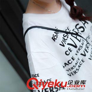 夏季新品7月09 2015夏季女装韩国东大门学院风图案印花宽松百搭短袖字母T恤