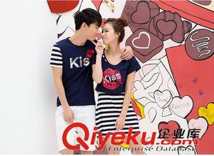T恤 红唇情侣装男短袖T恤 学生2015韩版品牌夏季新款班服女一件代发