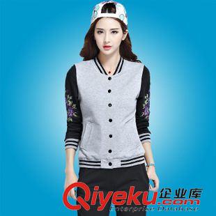 *女拼色二件套 韩版新款休闲运动套装女秋大码印花卫衣两件套2015长袖运动服学生