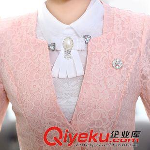 小西装 2015春装新款韩版修身蕾丝九分袖外套 小西服女短款