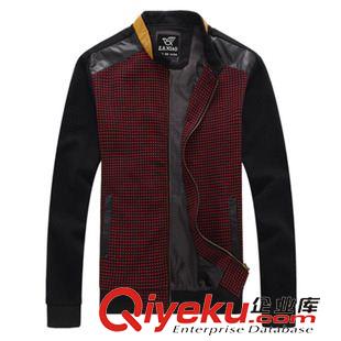夹克 厂家直销新款男士韩版修身拼接夹克衫型男立领夹克男装外套55505