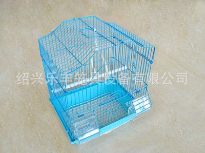 鸟笼 厂家生产 冠顶形鸟笼蓝色LF-2112  铁丝鸟笼折叠宠物笼