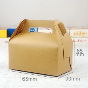 慕斯西点盒现货 [现货]批发 欧式时尚简约中号手提慕斯盒 牛皮纸蛋糕盒 DIY盒子