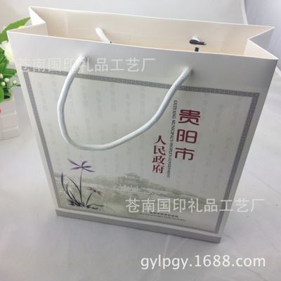 手提袋 印制生产白卡纸手提袋 铜版纸手提纸袋 企业广告袋