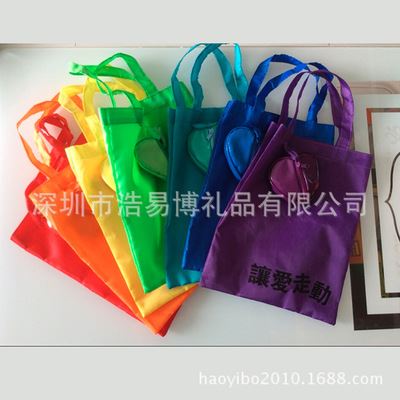 购物袋 厂家供应PU+毛绒购物袋 爱心购物袋 手提袋 可加印LOGO