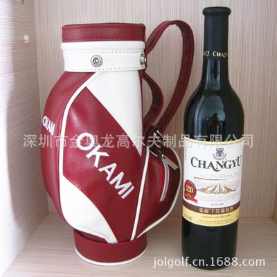 高尔夫球包 高尔夫球包厂定做高尔夫红酒包，红酒袋，迷你高尔夫红酒小球包