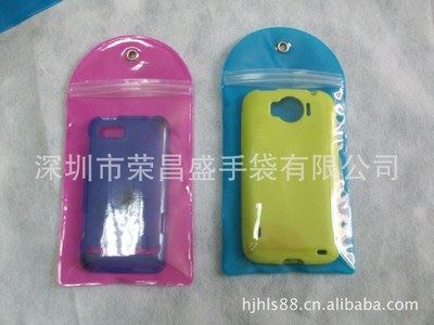 手机袋 【厂家直销】香港PVC布丁袋闪粉手机外壳袋硅胶手机外壳袋