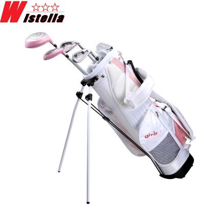 高尔夫套杆 Wistella女童高尔夫球杆套杆 儿童初学套杆golf球杆配支架包zp